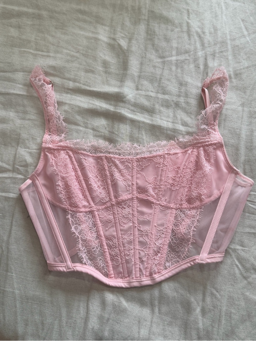 2 pc Victorias’s Secret Pink Lace Bustier Top BUNDLE of 2!